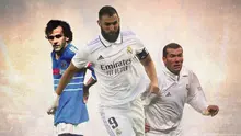Ilustrasi - Michel Platini, Karim Benzema, Zinedine Zidane (Bola.com/Adreanus Titus)