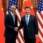 Presiden Obama dan Presiden Xi Jinping dalam KTT G-20 (Reuters)