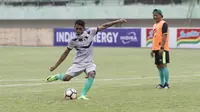 PSMS Medan tengah berlatih tendangan penalti jelang laga semifinal Piala Presiden 2018 (Foto: Liputan6.com/Fajar Abrori)