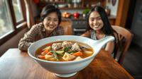 resep sop ayam rumahan enak ©Ilustrasi dibuat AI