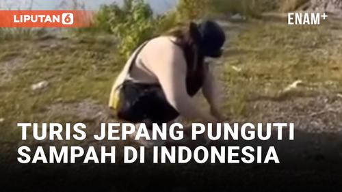 VIDEO: Turis Jepang Punguti Sampah Saat Wisata ke Pulau Tulas Indonesia