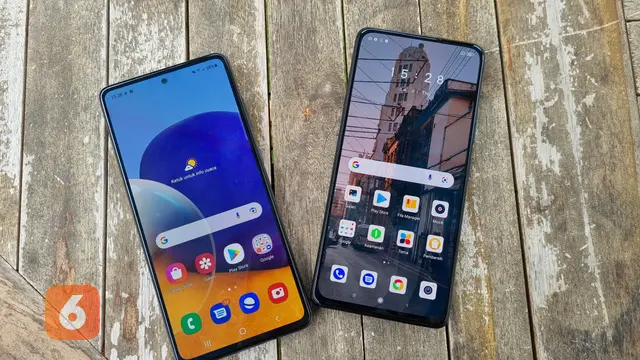 Samsung Galaxy A72 dan Redmi Note 10 Pro