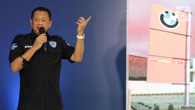 Ketua Umum Ikatan Motor Indonesia (IMI) yang juga Ketua MPR RI, Bambang Soesatyo. (Liputan6.com/Fery Pradolo)