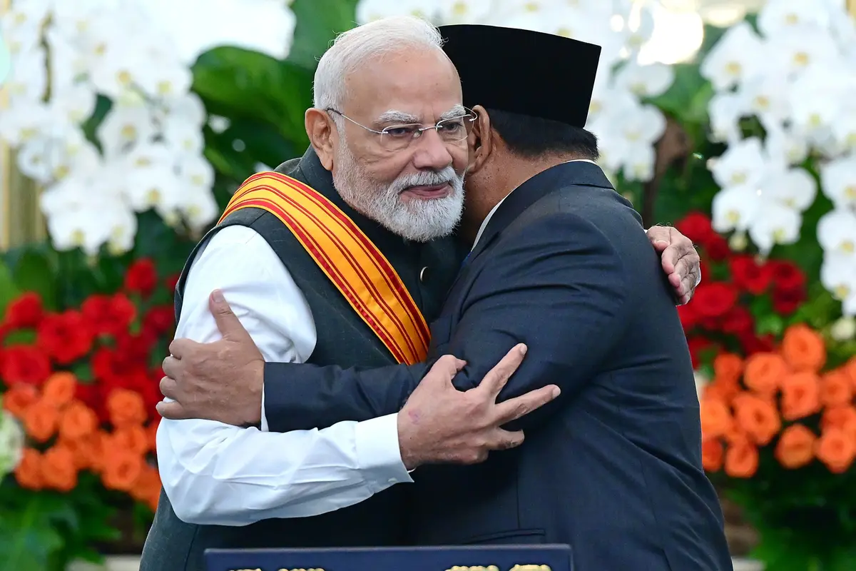 Presiden Prabowo Subianto bertemu dengan Perdana Menteri India Narendra Modi di Istana Merdeka, Jakarta, Selasa, 7 Juli 2026.