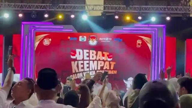 Suasana jeda iklan Debat Cawapres 2024. (ist)