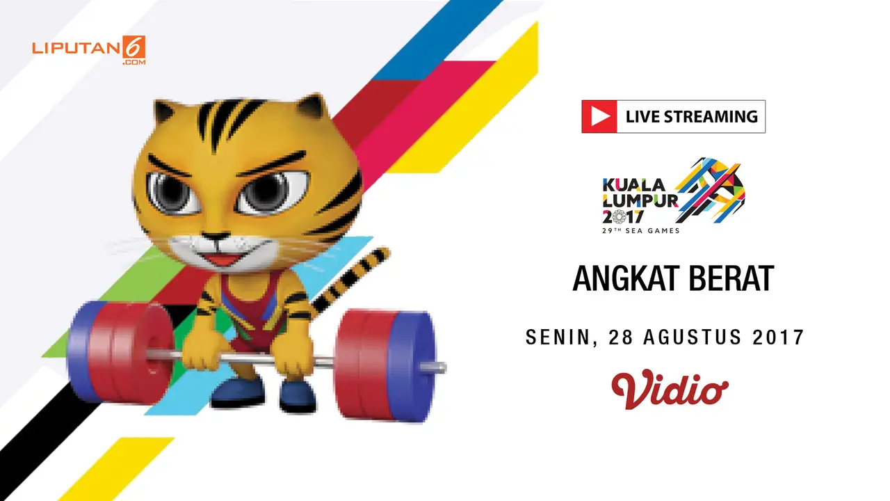 Banner Livestreaming Angkat Berat sea games 2017