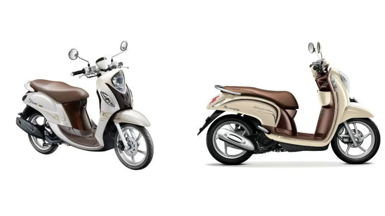 Komparasi Yamaha New Fino 125 Blue Core dan New Honda Scoopy eSP
