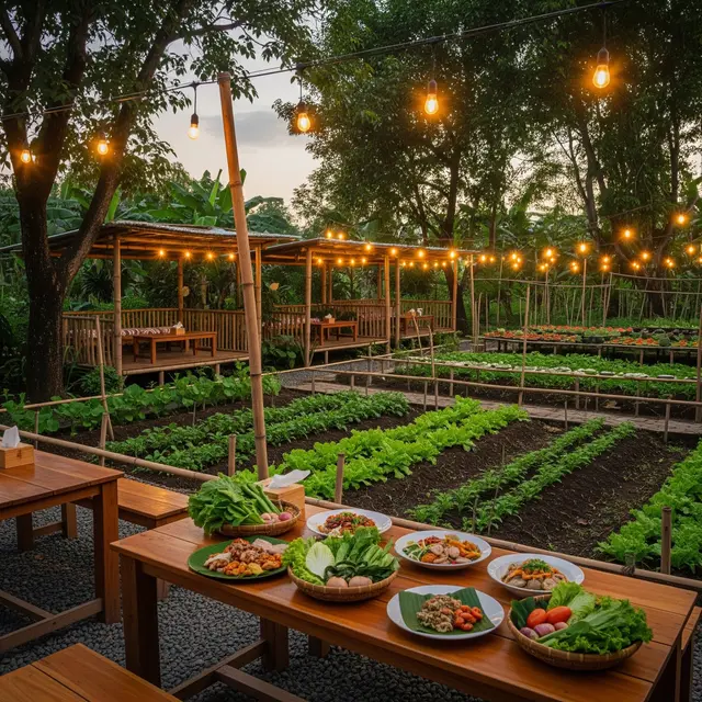 Konsep Kebun Sayur Bersama yang Bisa Jadi Daya Tarik Wisata (AI)