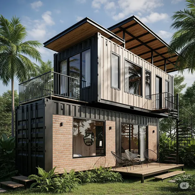Rumah Kontainer Kekinian