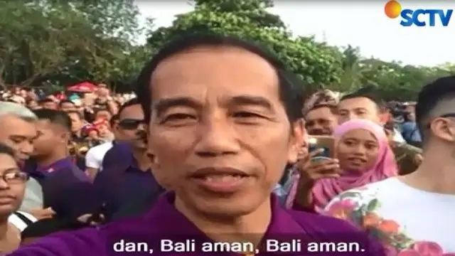 Bali aman, itu pesan dari Presiden Jokowi.
