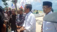 Presiden Joko Widodo atau Jokowi di Lombok. (Liputan6.com/Hans Bahanan)