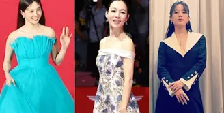 Adu Gaya Busana Aktris Korea Selatan di Red Carpet Busan Internasional Film Festival. [Instagram]