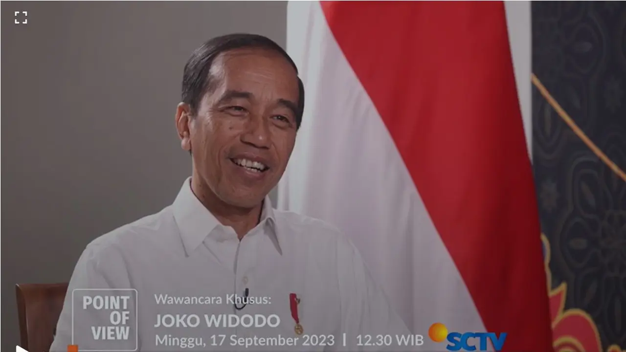 Presiden Joko Widodo alias Jokowi saat wawancara khusus dengan SCTV.