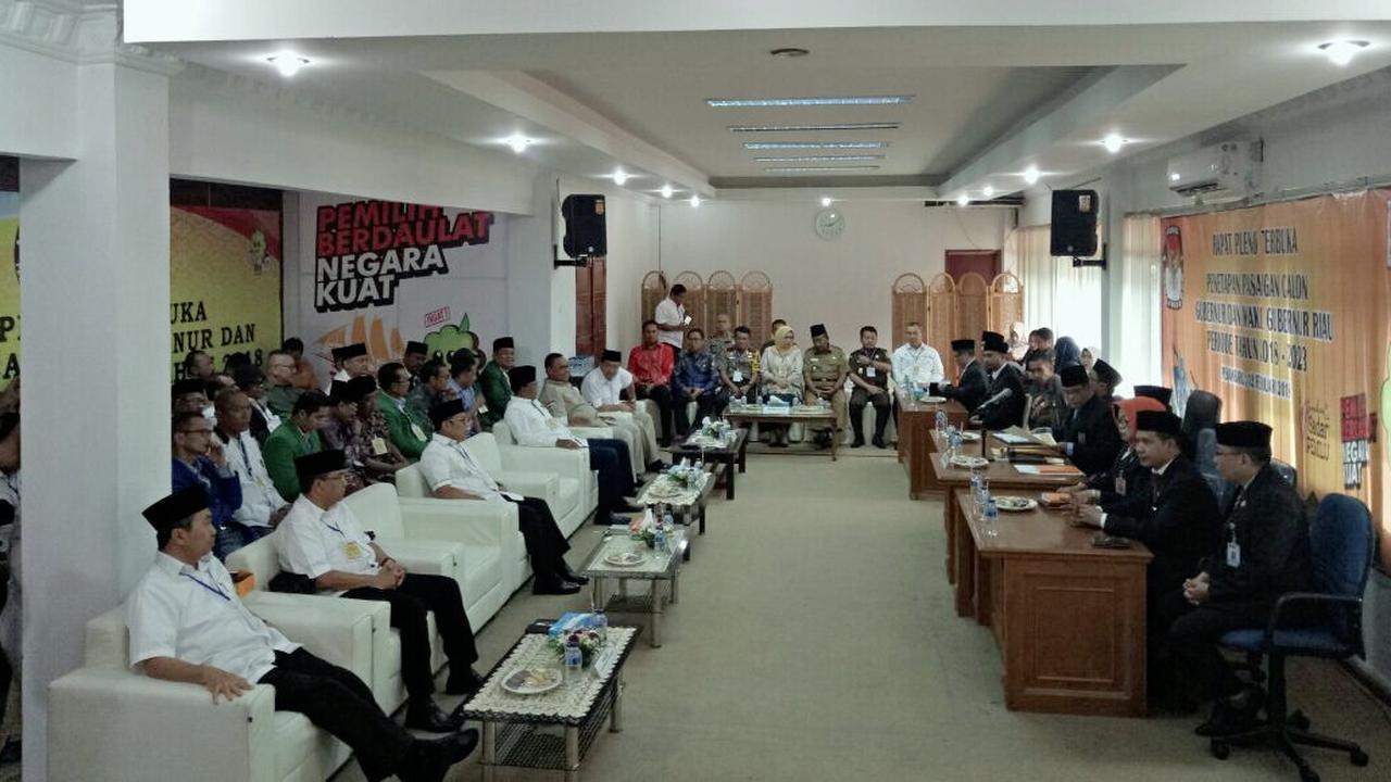 Penetapan pasangan cagub dan cawagub di Pilkada Riau 2018