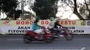 Pemerintah Provinsi DKI Jakarta akan membangun jalan layang (Flyover) di Kuningan selatan, Jakarta, Senin (12/1/2015). (Liputan6.com/Miftahul Hayat) 