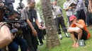 Polres Jakarta Selatan menggelar pra rekonstruksi untuk kasus dugaan pembakaran rumah Pipik Dian Irawati. (Liputan6.com/Miftahul Hayat)
