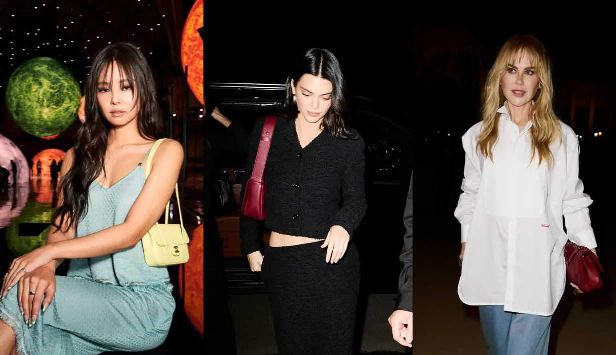 Show Chanel Spring/Summer 2026 jadi debut Matthieu Blazy dalam rancangan koleksi ready-to-wear. Pertunjukkan busana dihadiri oleh sederet bintang dunia. Mulai dari Jennie BLACKPINK, Kendall Jenner, hingga Nicole Kidman [Chanel]