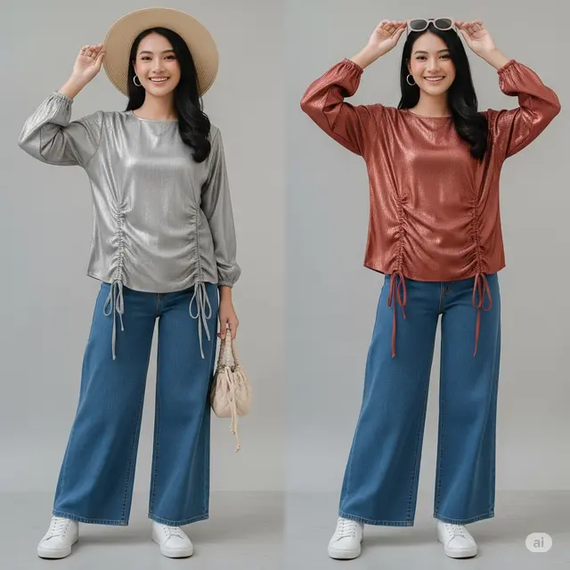 Model Baju Shimmer Terbaru 2025. Foto: Gemini