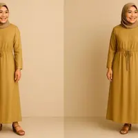 Rekomendasi Gamis Brokat di Dada untuk Ibu-Ibu Usia 40 Tahun(Ilustrasi gambar oleh AI)