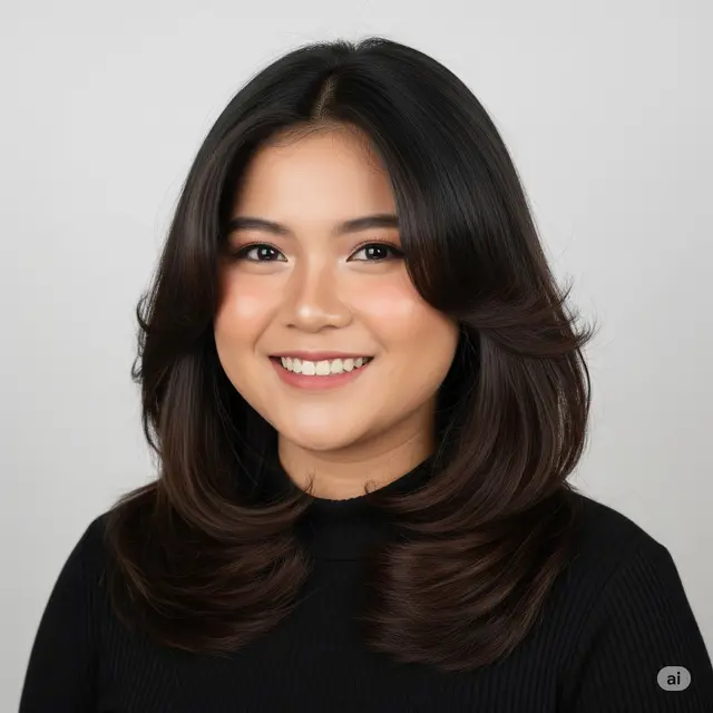 7 Model Rambut Layer Panjang Ala Korea untuk Wajah Bulat dan Chubby ...
