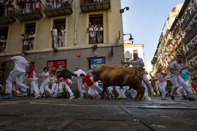 Festival San Fermin di Pamplona, Spanyol (AP) 