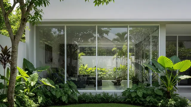 Desain Fasad dengan Finishing Dinding Luar yang Sangat Halus