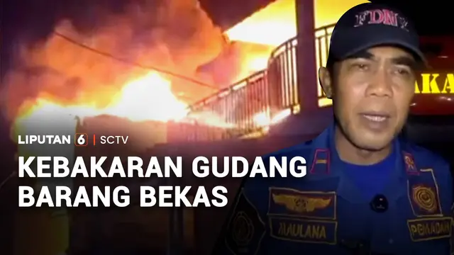 Kebakaran Melanda Gudang Rongsok di Tengah Permukiman Warga Cibinong