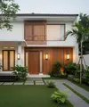 Inspirasi Fasad Jepang yang Cocok untuk Perumahan Indonesia Model dengan Lampu Dinding Sederhana/ Ilustrasi gambar AI