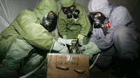 Salah satu penemuan senjata kimia sisa PD II di China. (Reuters)