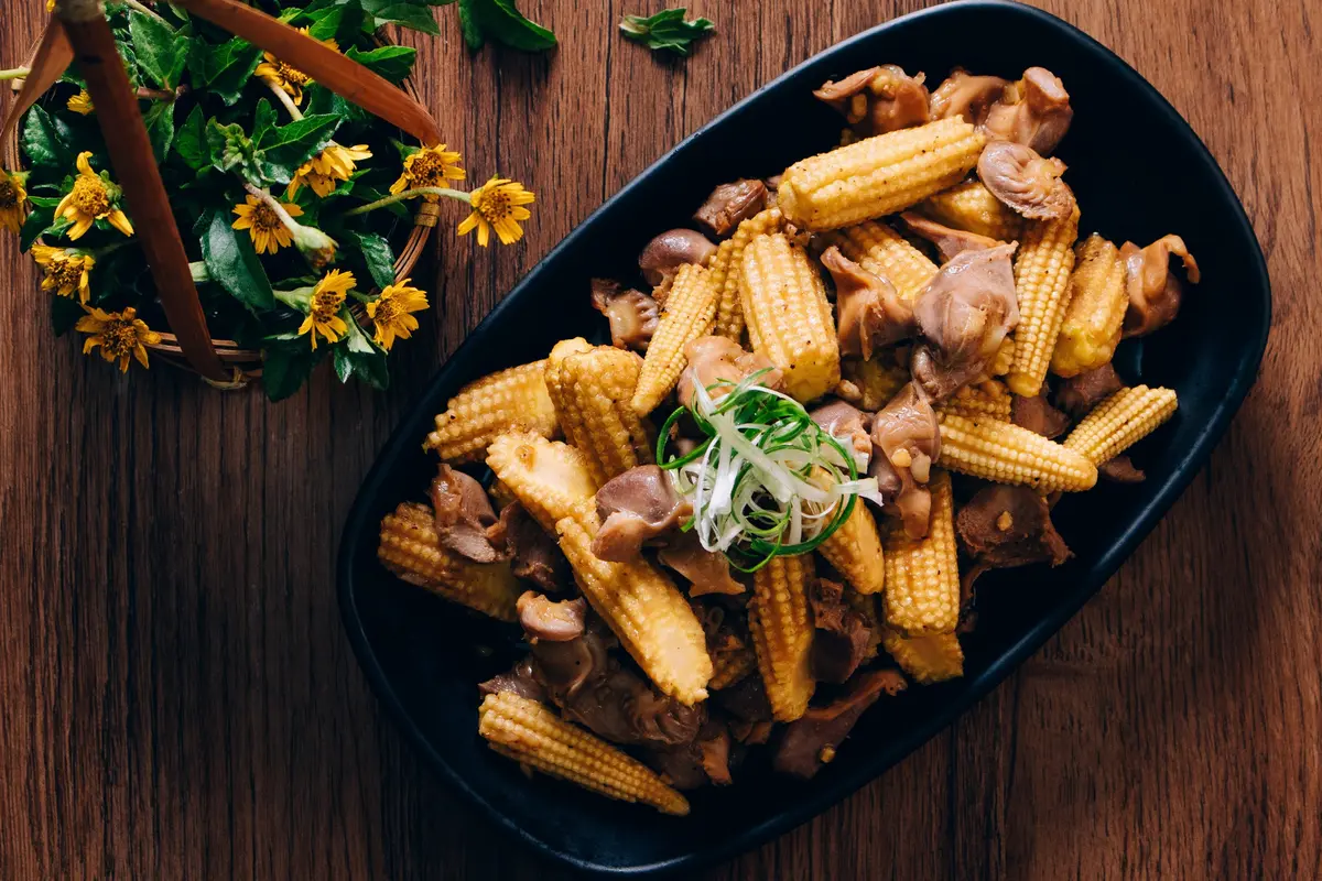 tumis jagung muda