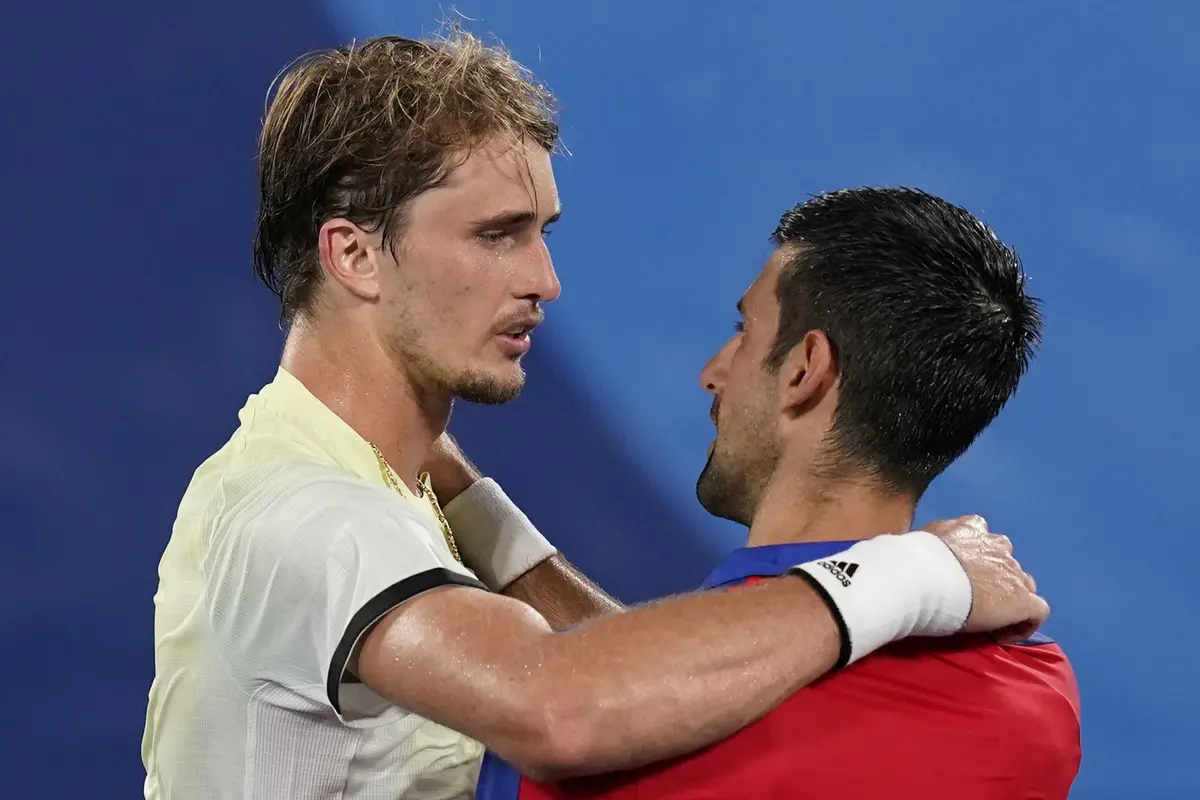 FOTO: Reaksi Alexander Zverev Usai Taklukkan Novak Djokovic di Olimpiade Tokyo 2020