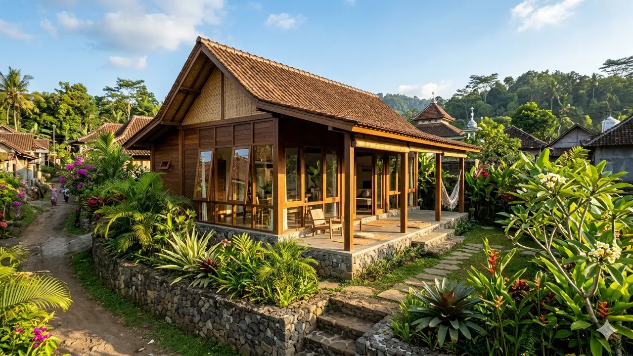 12 Inspirasi Rumah Desa dengan Jendela Lebar, Desain Modern Menyatu dengan Alam