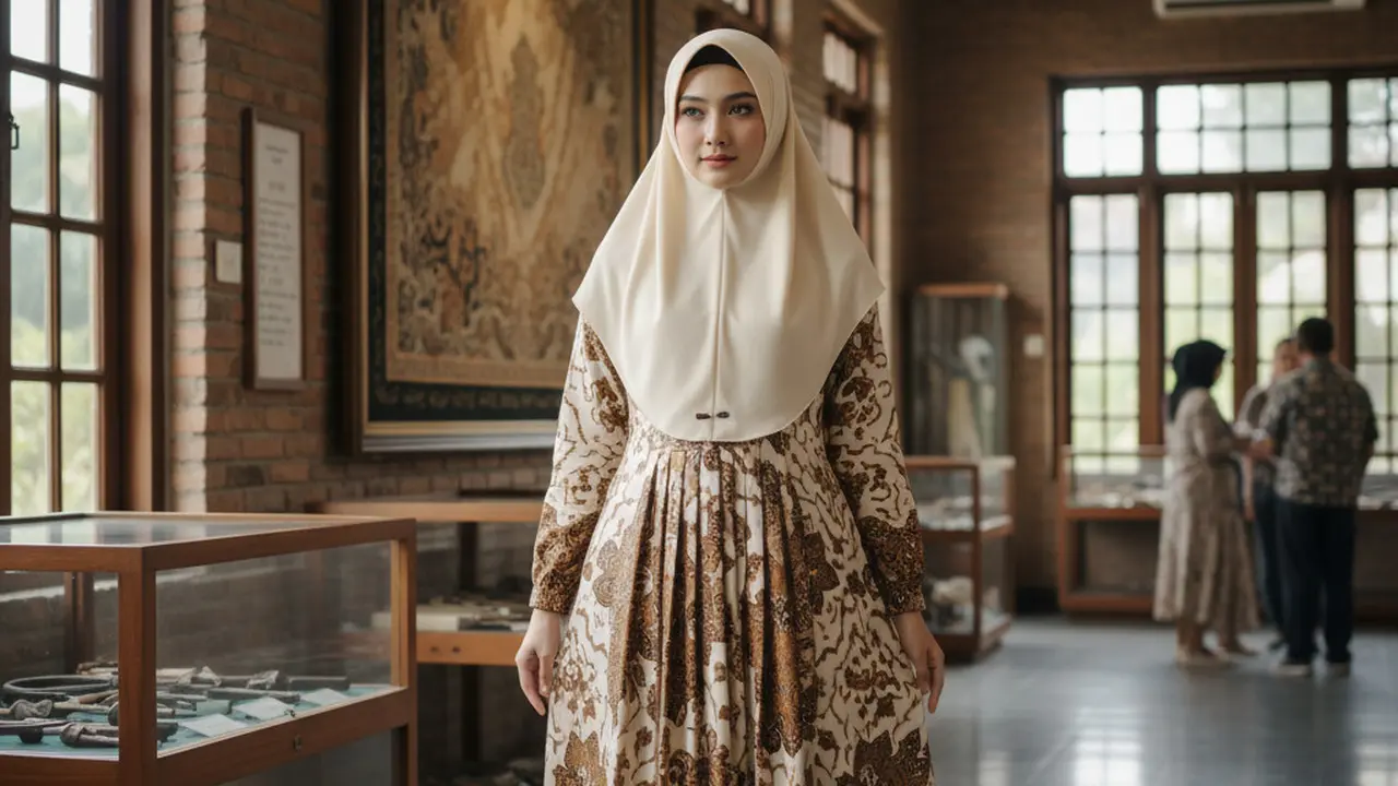 Model Baju Batik Syar'i Sutra Elegan