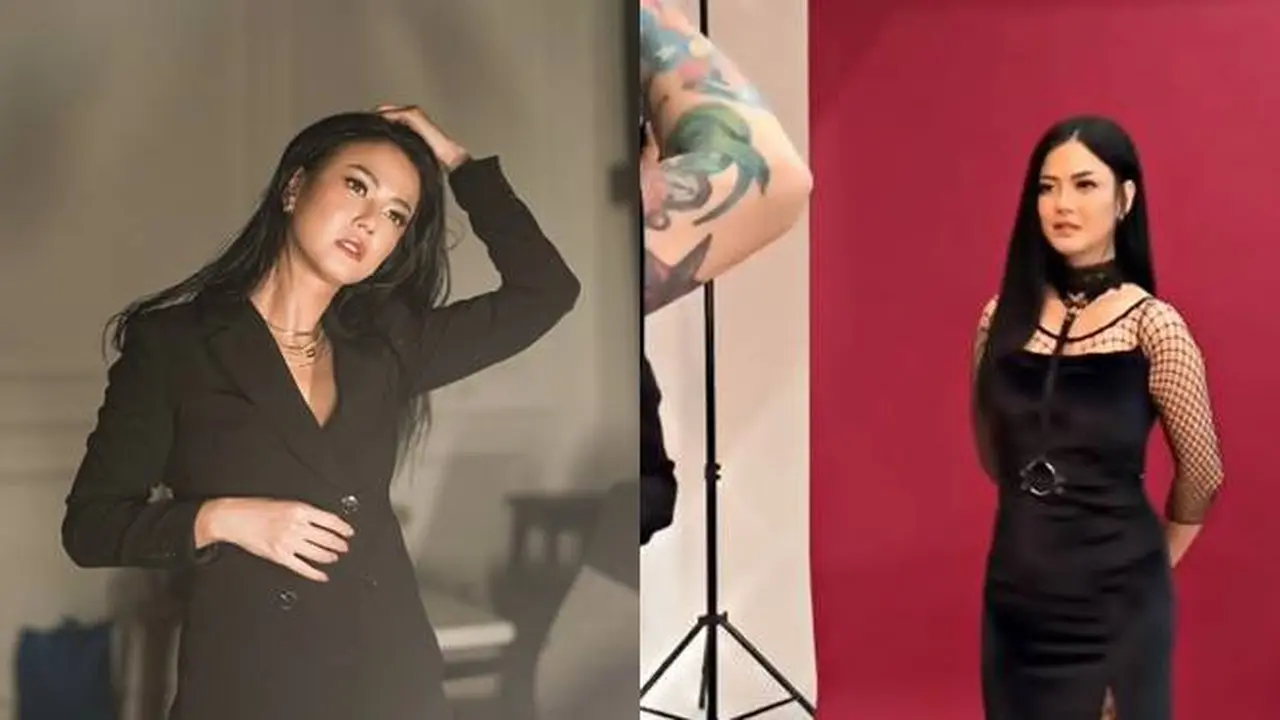 7 Pemotretan Nita Gunanawan dengan Busana Hitam Ini Makin Memesona