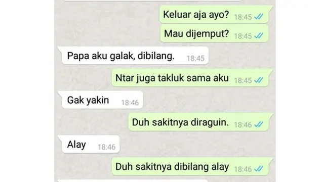 6 Chat Dibilang 'Alay' Sama Pacar Ini Bikin Senyum Tipis