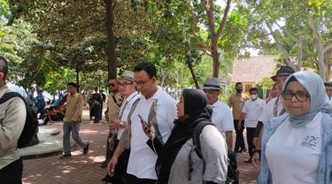 Gubernur DKI Jakarta Anies Baswedan di Kepulauan Seribu. (Liputan6.com/Winda Nelfira)