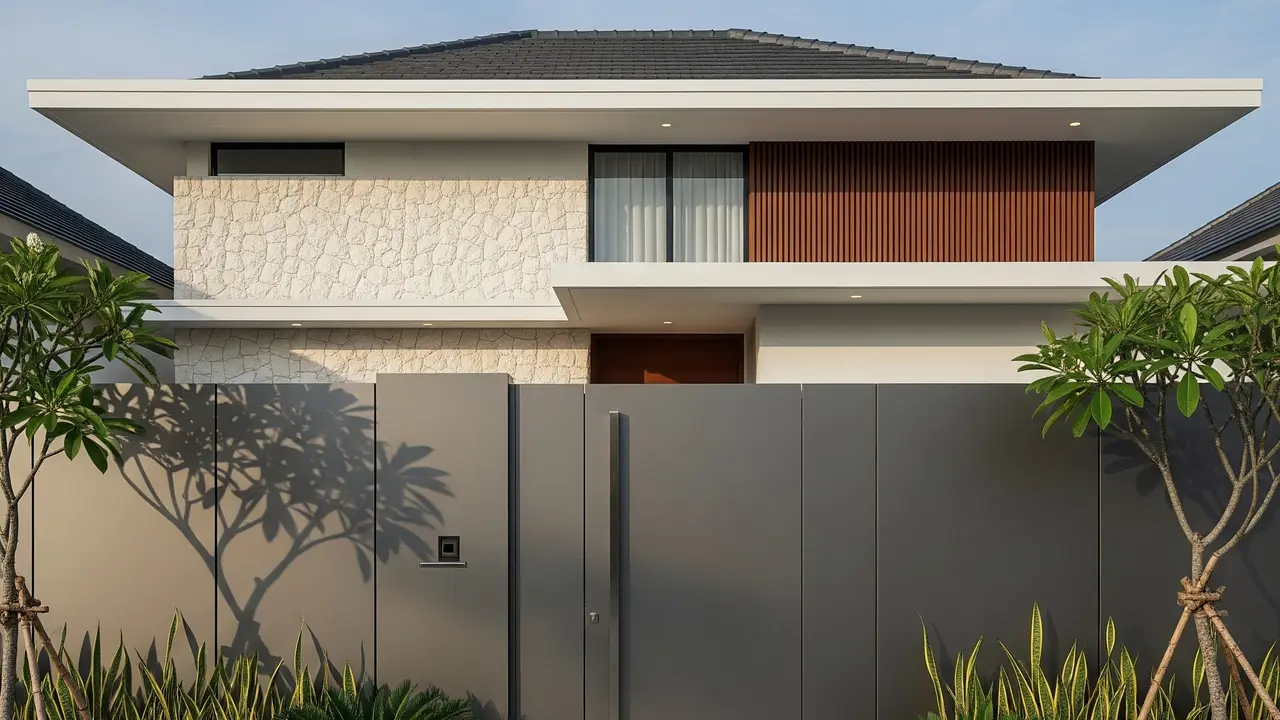 9 Model Pagar Minimalis dengan Pintu Tersembunyi, Aman dan Elegan