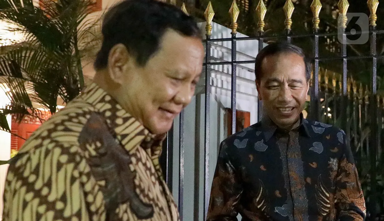 Jokowi juga menuturkan bahwa kunjungannya ke kediaman Prabowo juga sebagai kunjungan balasan. (Liputan6.com/Herman Zakharia)