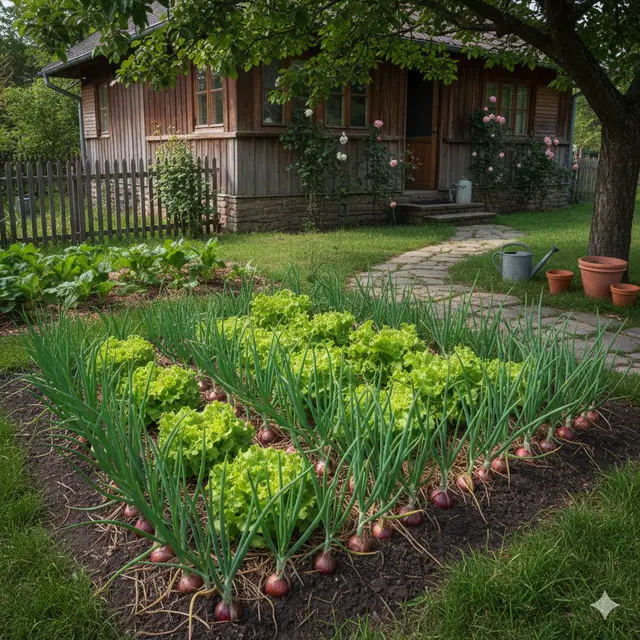 Kebun Bawang Merah 2×2 m di Halaman Belakang Rumah (Foto: Gemini AI)