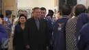 Ketum DPP Partai Demokrat Susilo Bambang Yudhoyono saat menghadiri Penutupan Rapat Pleno Partai Demokrat di Cianjur, Jawa Barat, Minggu (30/8/2015). Acara tersebut dihadiri 233 pasangan calon kepala daerah yang diusung Demokrat.(Liputan6.com/Helmi Afandi)
