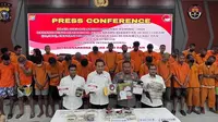 Konferensi pers Operasi Anti Narkoba oleh Polda Riau dan Polres jajaran. (Liputan6.com/M Syukur)