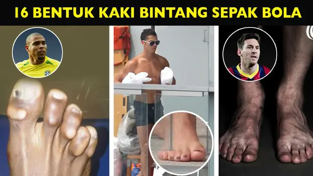 Video ini memperlihatkan beragam bentuk telapak kaki pesepak bola seperti Cristiano Ronaldo, Lionel Messi yang menghasilkan triliunan rupiah