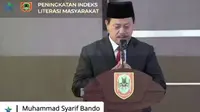 Kepala Perpustakaan Nasional Muhammad Syarif Bando dalam&nbsp;kegiatan Peningkatan Indeks Literasi Masyarakat (PILM) di Kota Banjarmasin, Selasa (24/5/2022). (Liputan6.com/ Ist)