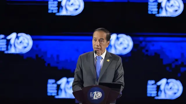 Presiden Joko Widodo (Jokowi) membuka Pertemuan Tingkat Tinggi atau High Level Meeting (HLM) World Water Forum ke-10 di Bali Nusa Dua Convention Center (BNDCC), Bali, Senin (20/5/2024) pagi. (Dok. Kominfo)
