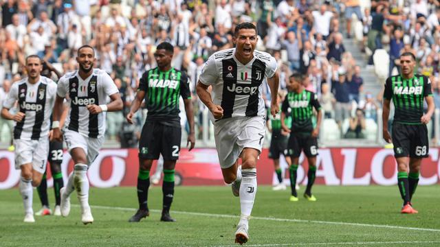 FOTO: Cristiano Ronaldo Cetak 2 Gol, Juventus Bungkam Sassuolo