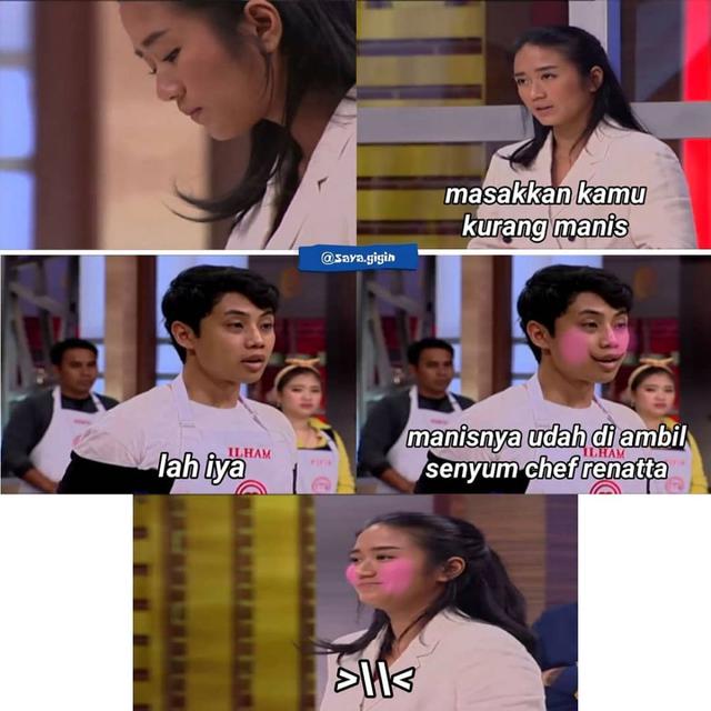 6 Meme Kocak Peserta Ajak Bercanda Juri MasterChef Ini Bikin Tepuk Jidat