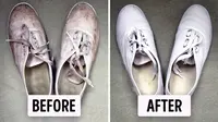 Kembalikan Cerahnya Sneakers Putih dengan Cara Ini