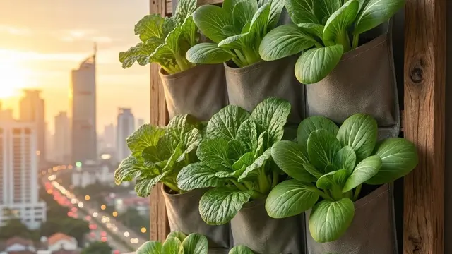 Kebun Sayur Mini Dengan Kombinasi Vertical Tower