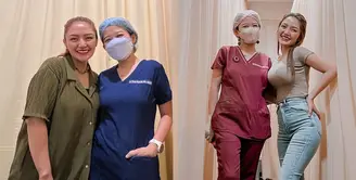 Penampilan Siti Badriah terlihat seperti ABG lagi. Melalui akun instagramnya, perempuan biasa disapa Sibad itu mengkolase dua foto bersama dokter yang mendampingi saat diet. Satu foto saat masih terlihat berisi ketemu dokter, dan satu lagi saat sudah kembali langsing seperti ABG. [Instagram/sitibadriahh]