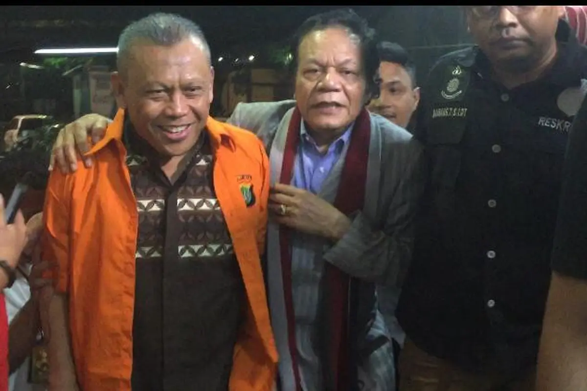 Tersangka Kasus Dugaan Makar Eggi Sudjana di Mapolda Metro Jaya, Jakarta, Senin (26/6/2019). (Foto: Merdeka.com)